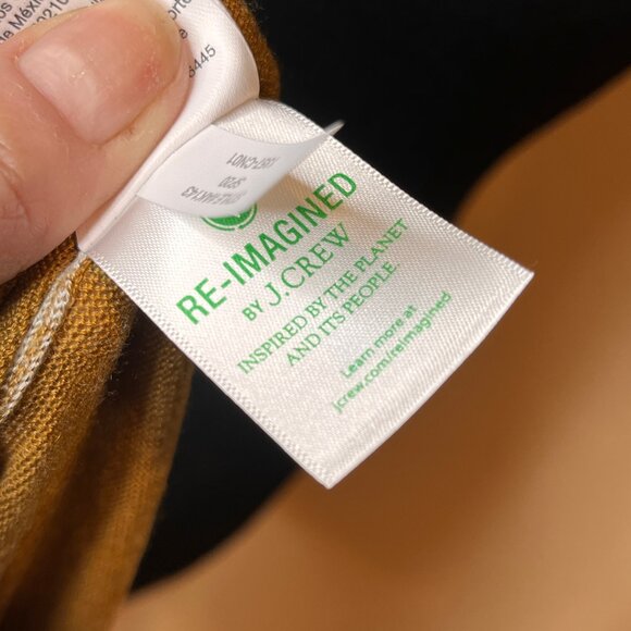 JCrew Silk Blend Sweater Brown Crew Neck Boho Weathered Academia Capsule Fall - Picture 9 of 10